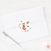 Foxes Ronde Sticker (Envelop)