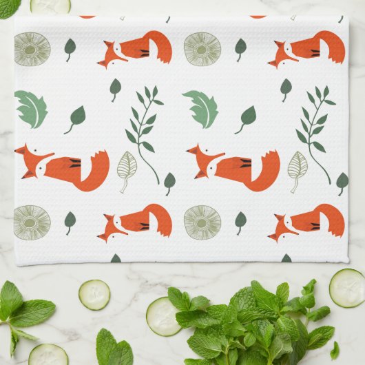 Foxes Theedoek (Gevouwen)