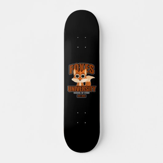 Foxes University Persoonlijk Skateboard (Voorkant)