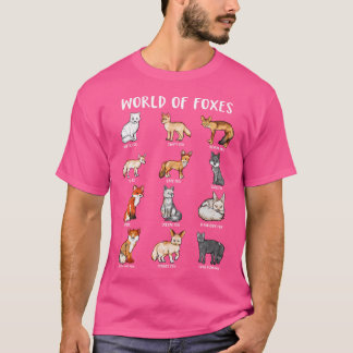 Foxes van de wereld t-shirt