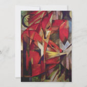 Foxes van Franz Marc, Abstracte Cubistische kunst (Voorkant)