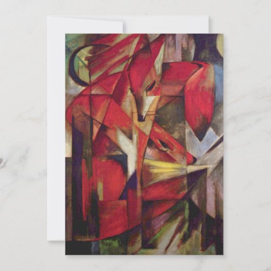 Foxes van Franz Marc, Abstracte Cubistische kunst (Voorkant)