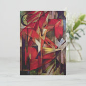 Foxes van Franz Marc, Abstracte Cubistische kunst (Staand voorkant)