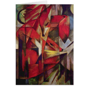 Foxes van Franz Marc,  Abstracte Cubistische kunst