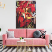 Foxes van Franz Marc,  Abstracte Cubistische kunst Canvas Afdruk (Insitu (Woonkamer))