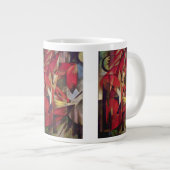 Foxes van Franz Marc,  Abstracte Cubistische kunst Grote Koffiekop (Voorkant rechts)
