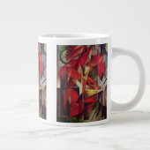 Foxes van Franz Marc,  Abstracte Cubistische kunst Grote Koffiekop (Rechts)