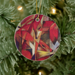 Foxes van Franz Marc,  Abstracte Cubistische kunst Keramisch Ornament