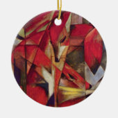 Foxes van Franz Marc,  Abstracte Cubistische kunst Keramisch Ornament (Voorkant)