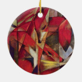 Foxes van Franz Marc,  Abstracte Cubistische kunst Keramisch Ornament (Achterkant)