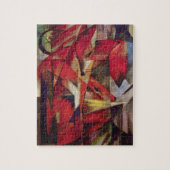 Foxes van Franz Marc,  Abstracte Cubistische kunst Legpuzzel (Verticaal)