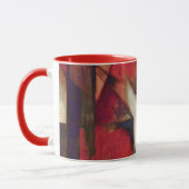 Foxes van Franz Marc,  Abstracte Cubistische kunst Mok (Links)