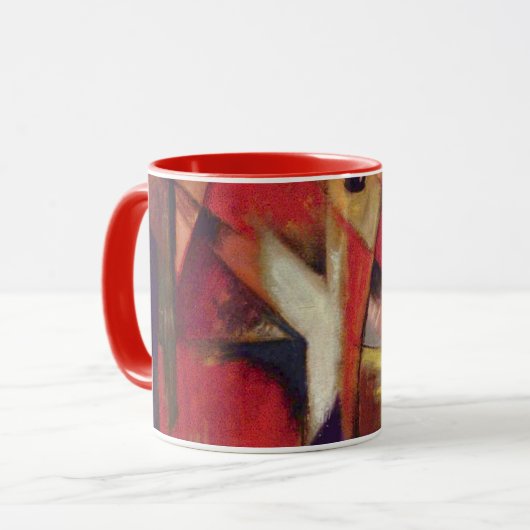 Foxes van Franz Marc,  Abstracte Cubistische kunst Mok (Voorkant links)