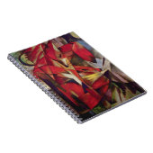 Foxes van Franz Marc,  Abstracte Cubistische kunst Notitieboek (Rechterzijde)