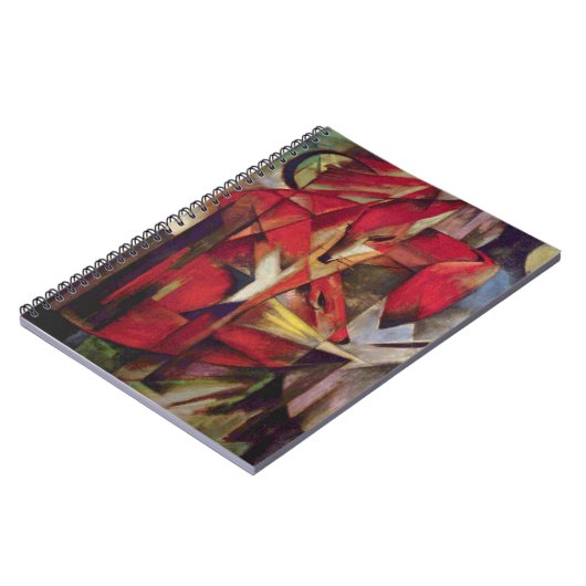 Foxes van Franz Marc,  Abstracte Cubistische kunst Notitieboek (Linkerzijde)