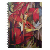 Foxes van Franz Marc,  Abstracte Cubistische kunst Notitieboek (Voorkant)