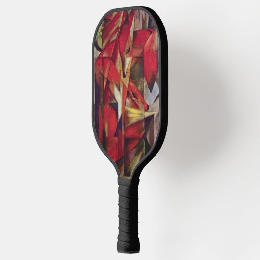 Foxes van Franz Marc,  Abstracte Cubistische kunst Pickleball Paddle (Links)