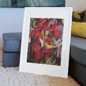 Foxes van Franz Marc,  Abstracte Cubistische kunst Poster