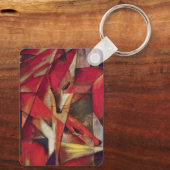 Foxes van Franz Marc,  Abstracte Cubistische kunst Sleutelhanger (Achterkant)