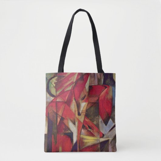 Foxes van Franz Marc,  Abstracte Cubistische kunst Tote Bag (Voorkant)