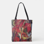 Foxes van Franz Marc, Abstracte Cubistische kunst Tote Bag (Achterkant)