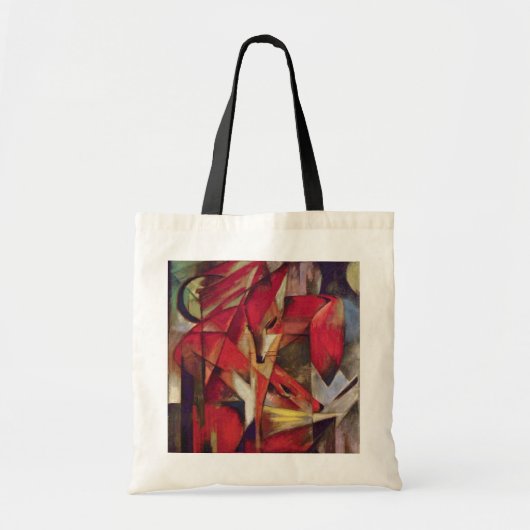 Foxes van Franz Marc,  Abstracte Cubistische kunst Tote Bag (Voorkant)