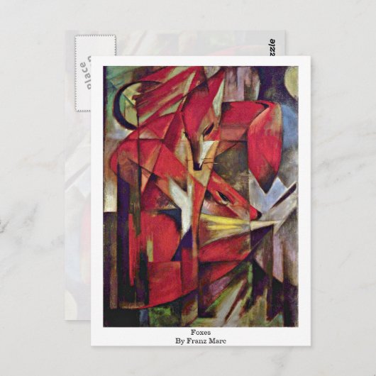 foxes van franz marc briefkaart (Voorkant / Achterkant)