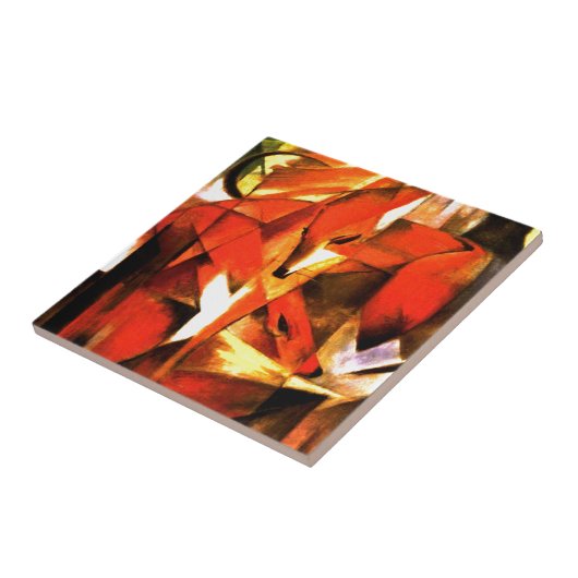 Foxes van Franz Marc Fine Art Tegeltje (Zijkant)