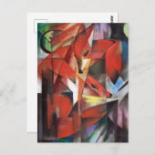 Foxes van Franz Marc,  Natuur in het wild Briefkaart (Voorkant / Achterkant)
