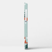 Foxes, vuurbomen, sneeuw, handgetekend. Kleurzeema Case-Mate iPhone Case (Achterkant / Links)