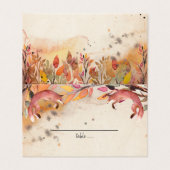  Foxes Wedding Place Card Visitekaartje (Buitenkant ongevouwen)
