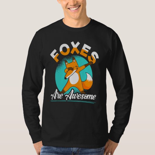 Foxes zijn Geweldige Dabbing Fox Vixen Animal T-shirt (Voorkant)