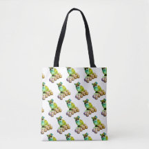 Foxespatroon All-Over-Print Canvas tas