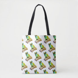 Foxespatroon All-Over-Print Canvas tas