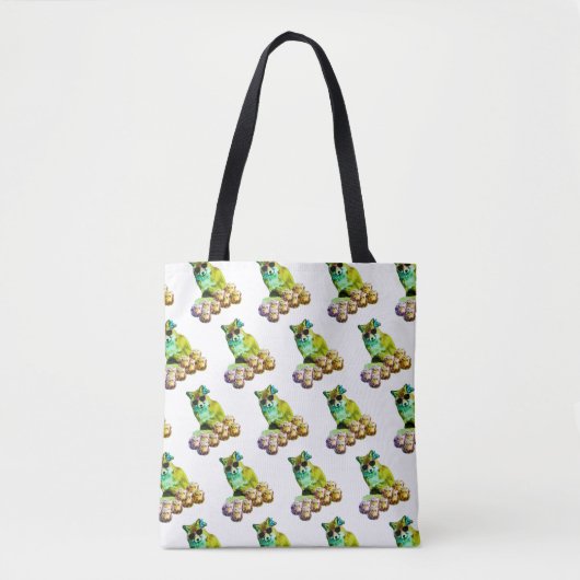Foxespatroon All-Over-Print Canvas tas (Voorkant)