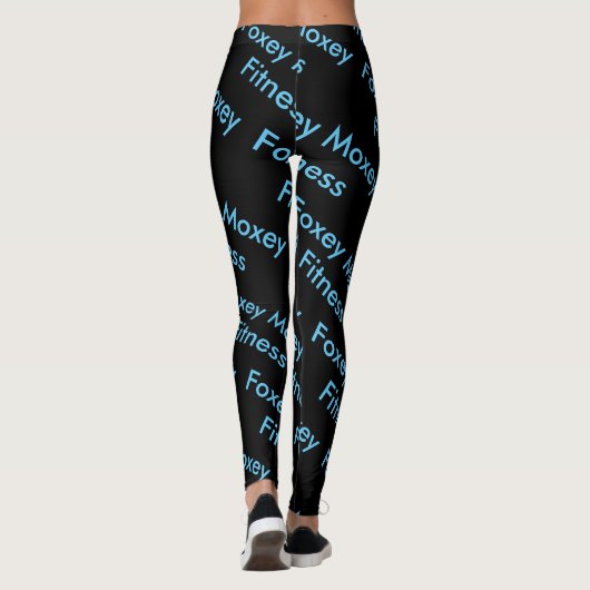 Foxey Moxey Aqua en Black Leggings (Achterkant)
