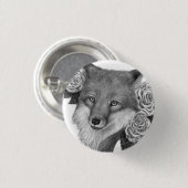 Foxflower Ronde Button 3,2 Cm (Voorkant /achterkant)