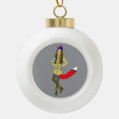 Foxgirl Keramische Bal Ornament (Voorkant)