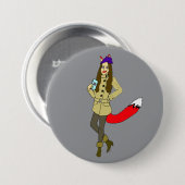 Foxgirl Ronde Button 7,6 Cm (Voorkant /achterkant)