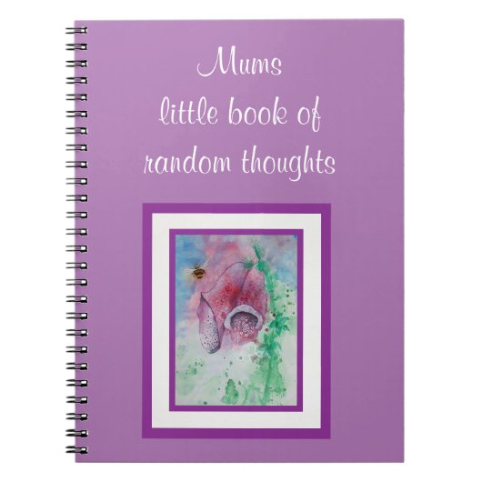 Foxglove and Bee jotter Notitieboek (Voorkant)