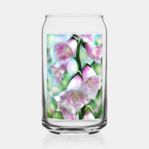 Foxglove Bloemen Bloem Roze Lavendel Groene Bloem Blikvorm Glas
