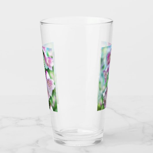 Foxglove Bloemen Bloem Roze Lavendel Groene Bloem Glas (Links)