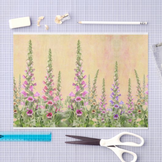 Foxglove bloemen design tissuepapier (Craft)