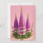 Foxglove Bloemen in het rijk van Liefde en Eenheid Kaart (Achterkant)