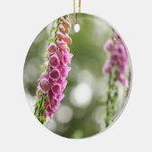 Foxglove Blossom Natuur Foto Keramisch Ornament (Links)