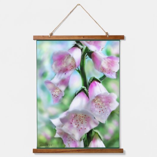 Foxglove Dahlia Bloementuin Bloemen Hangend Wandkleed (Voorkant 2)