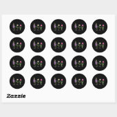 Foxglove Daisy Tulip Floral Ronde Sticker (Vel)