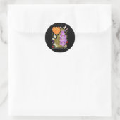 Foxglove Daisy Tulip Floral Ronde Sticker (Tas)