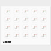 Foxglove Daisy Tulip Floral Ronde Sticker (Vel)