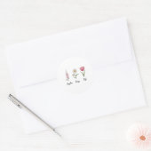 Foxglove Daisy Tulip Floral Ronde Sticker (Envelop)